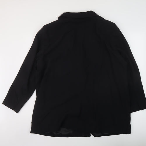 Marks and Spencer Womens Black Polyester Jacket Suit Jacket Size 22