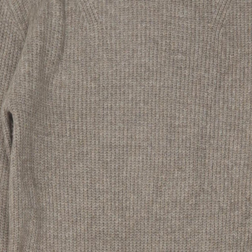 Marks and Spencer Womens Beige Polyester Jumper Dress Size M Crew Neck Pullover
