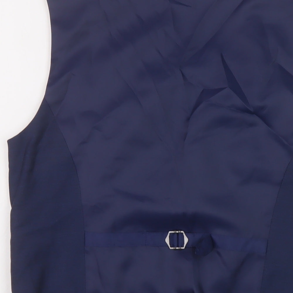 Marks and Spencer Boys Blue Gilet Jacket Size 14-15 Years Button