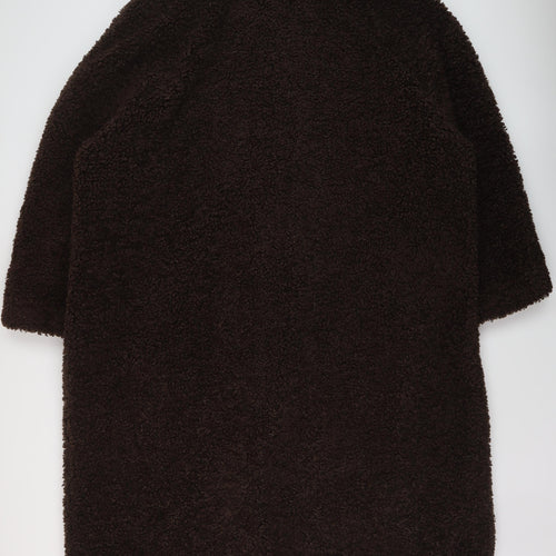 Marks and Spencer Womens Brown Overcoat Coat Size 24 Buckle