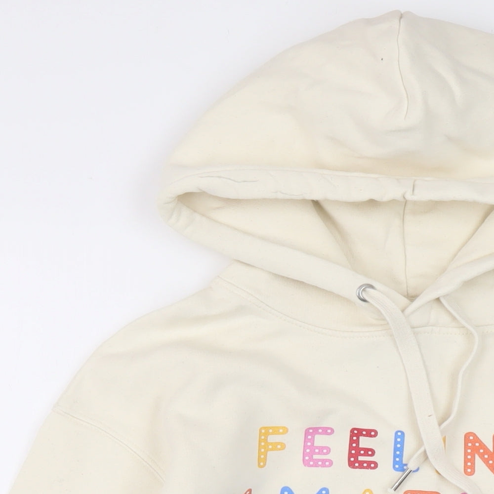 Stanley Stella Womens Beige Cotton Pullover Hoodie Size XS Pullover