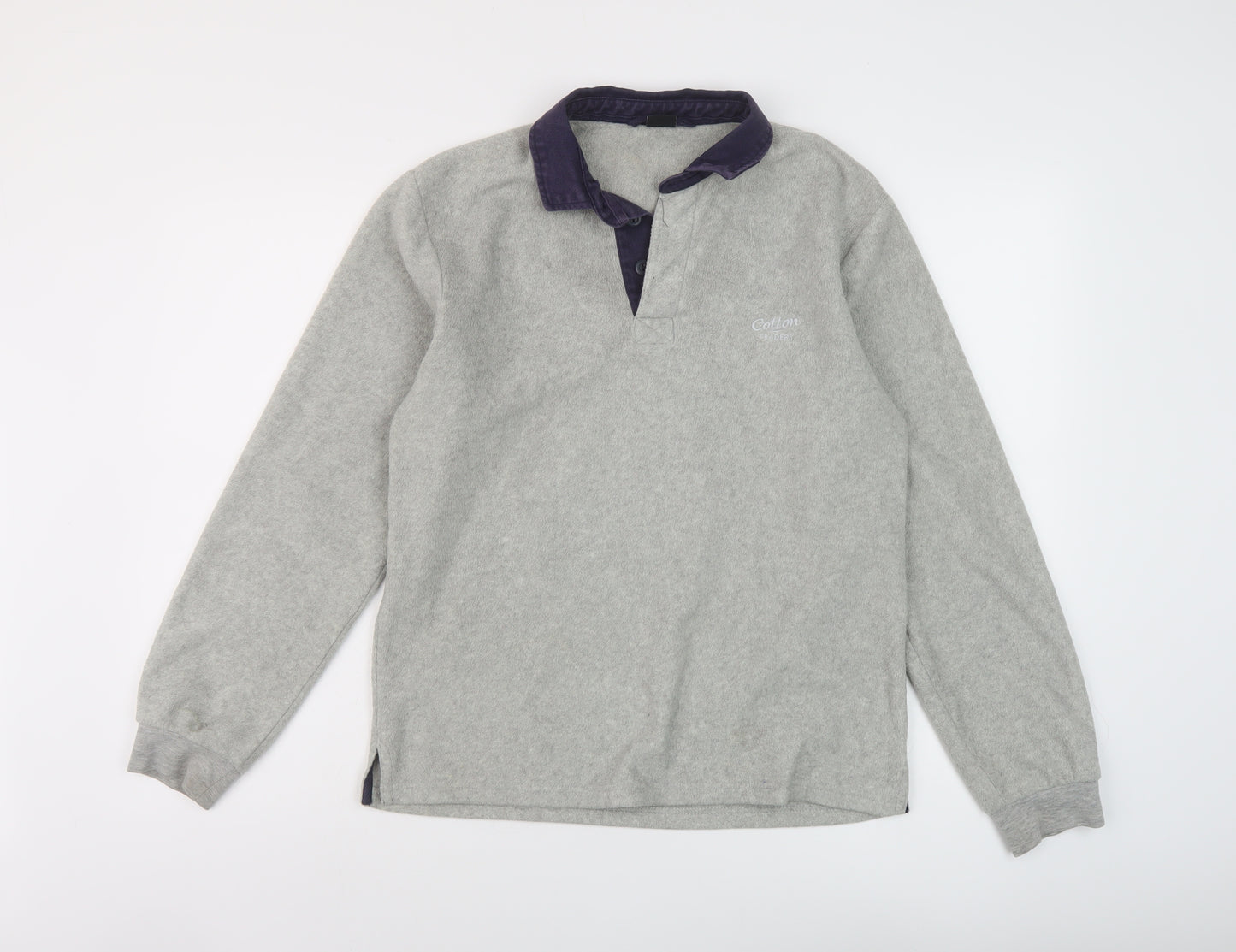 Cotton Traders Mens Grey Polyester Pullover Sweatshirt Size S