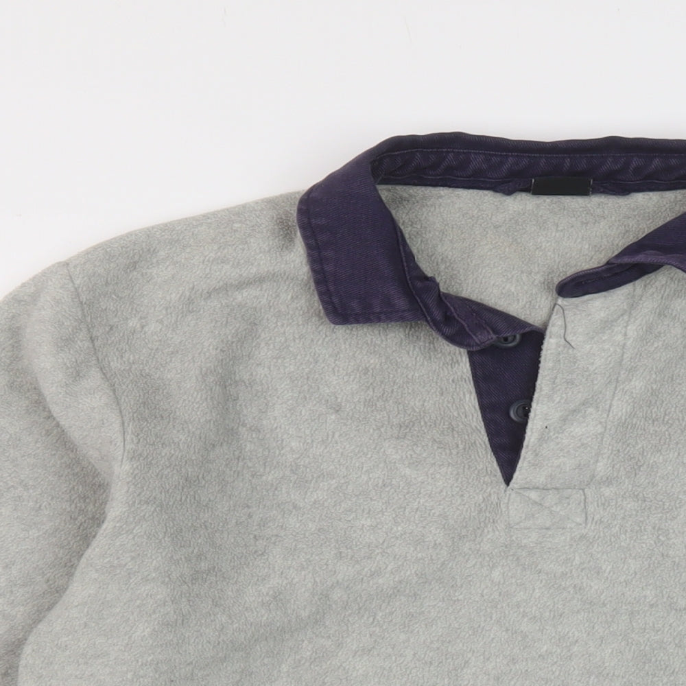 Cotton Traders Mens Grey Polyester Pullover Sweatshirt Size S