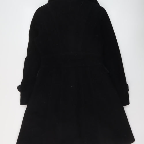 Kenneth Cole Womens Black Pea Coat Coat Size 10 Button