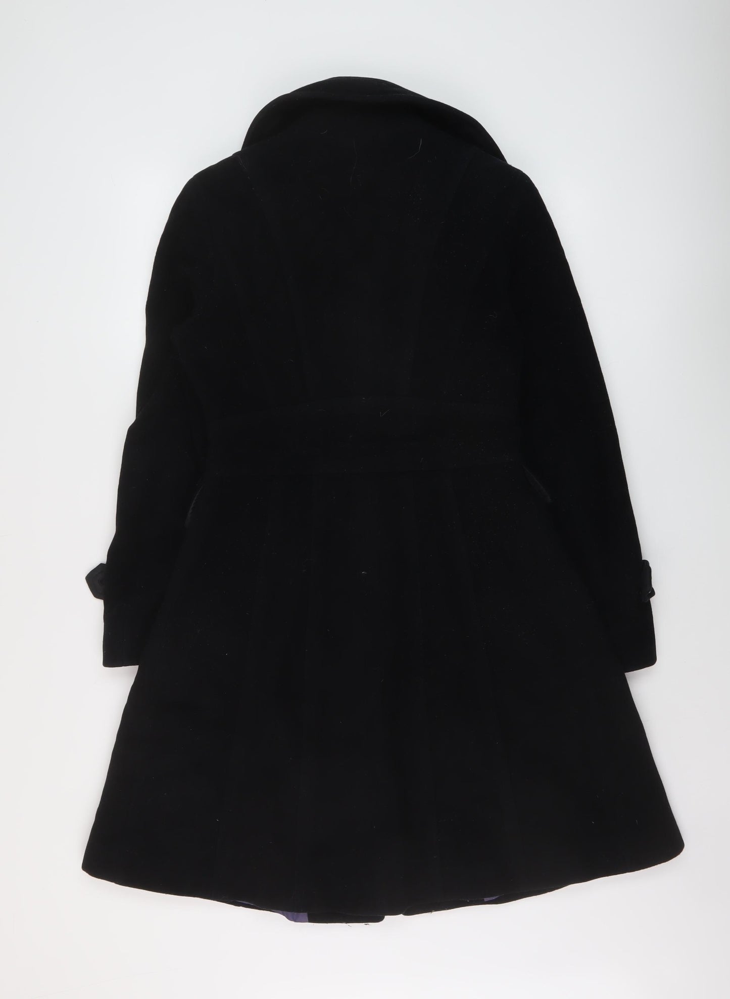 Kenneth Cole Womens Black Pea Coat Coat Size 10 Button