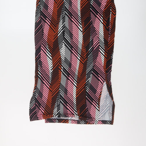 Dorothy Perkins Womens Multicoloured Geometric Viscose Bandage Skirt Size 8