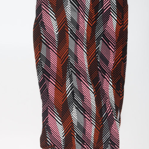 Dorothy Perkins Womens Multicoloured Geometric Viscose Bandage Skirt Size 8