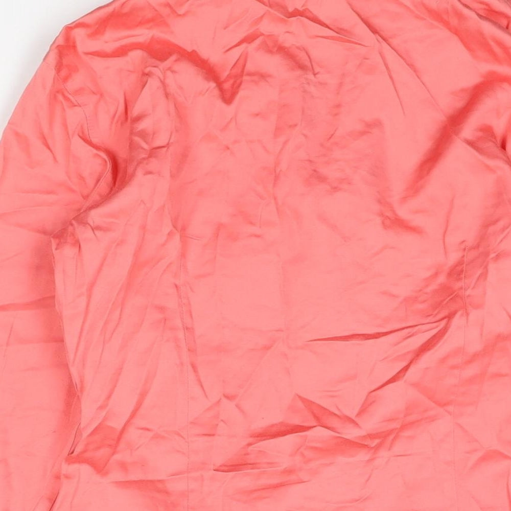 Antonio Milani Womens Pink Cotton Basic Blouse Size XS Collared - Rouched