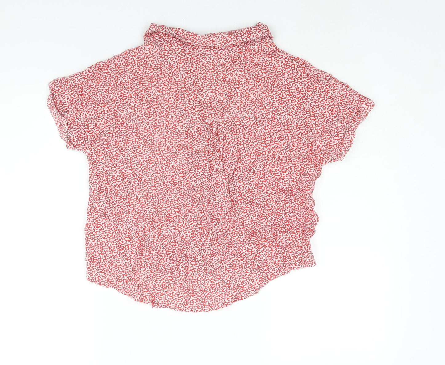 Cooperative Womens Red Geometric Viscose Basic Blouse Size XS Collared