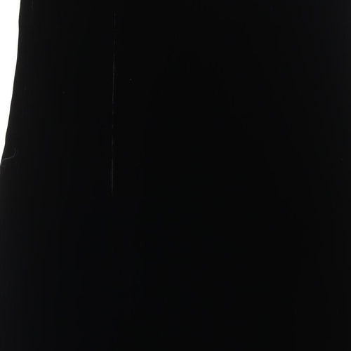 Monsoon Womens Black Polyester Maxi Size 12 Scoop Neck Zip - Beaded Neckline