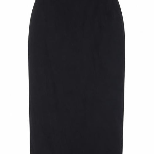 Marks and Spencer Womens Blue Polyester Straight & Pencil Skirt Size 10 Zip