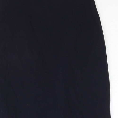 Marks and Spencer Womens Blue Polyester Straight & Pencil Skirt Size 10 Zip