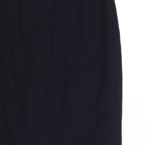 Marks and Spencer Womens Blue Polyester Straight & Pencil Skirt Size 10 Zip