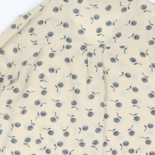 Dorothy Perkins Womens Beige Geometric Polyester Basic Blouse Size 10 V-Neck