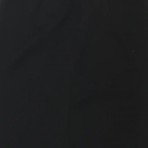 Girl In Mind Womens Black Polyester Straight & Pencil Skirt Size 12 Zip - Belted