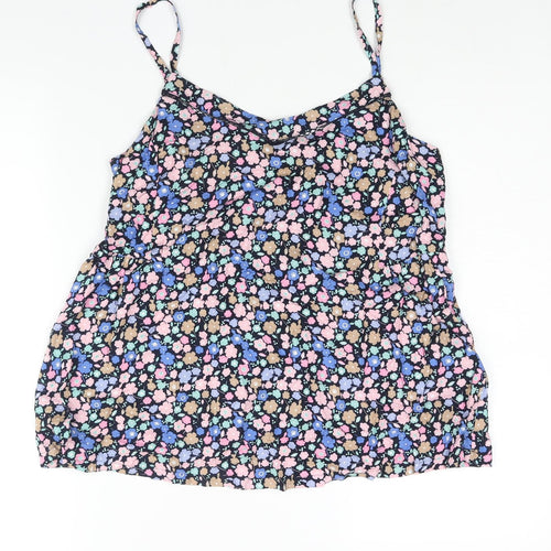 Marks and Spencer Womens Multicoloured Floral Viscose Camisole Blouse Size 12 V-Neck