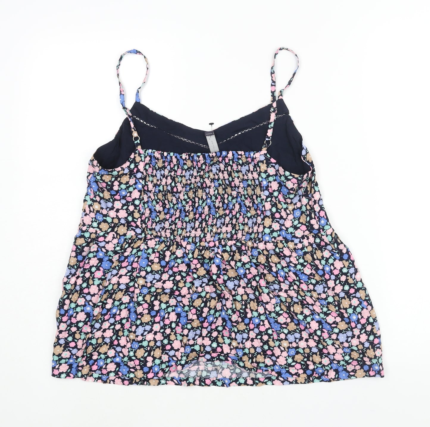 Marks and Spencer Womens Multicoloured Floral Viscose Camisole Blouse Size 12 V-Neck