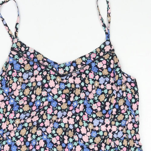 Marks and Spencer Womens Multicoloured Floral Viscose Camisole Blouse Size 12 V-Neck