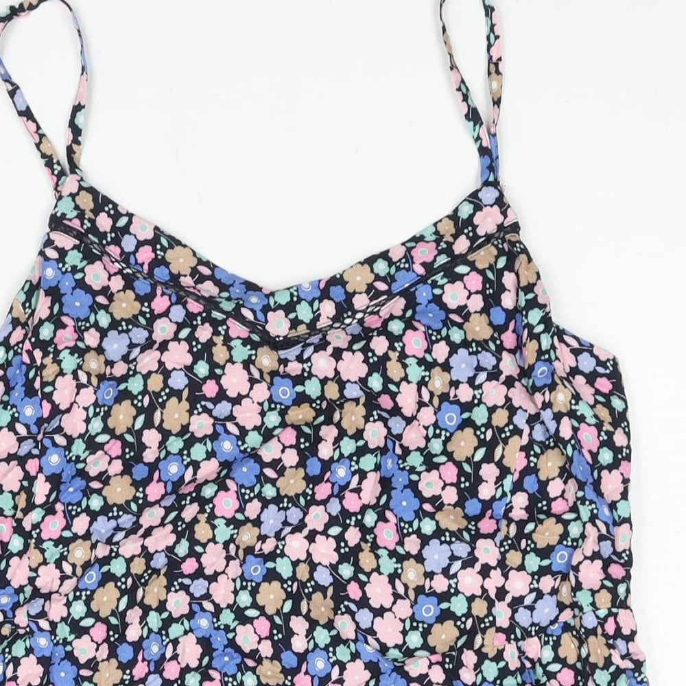Marks and Spencer Womens Multicoloured Floral Viscose Camisole Blouse Size 12 V-Neck