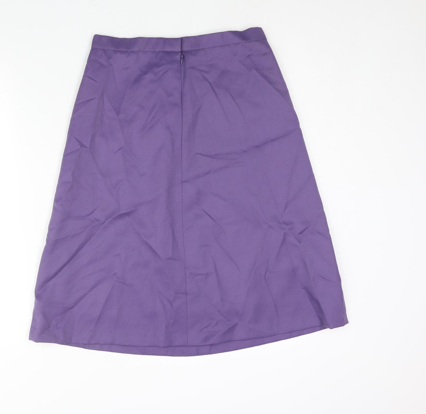 Lakeland Womens Purple Wool A-Line Skirt Size 30 in Zip