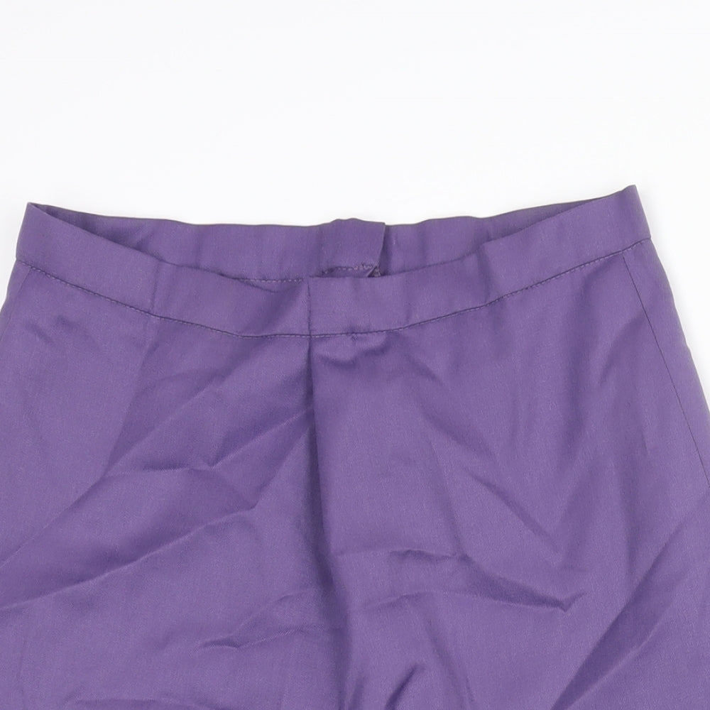 Lakeland Womens Purple Wool A-Line Skirt Size 30 in Zip