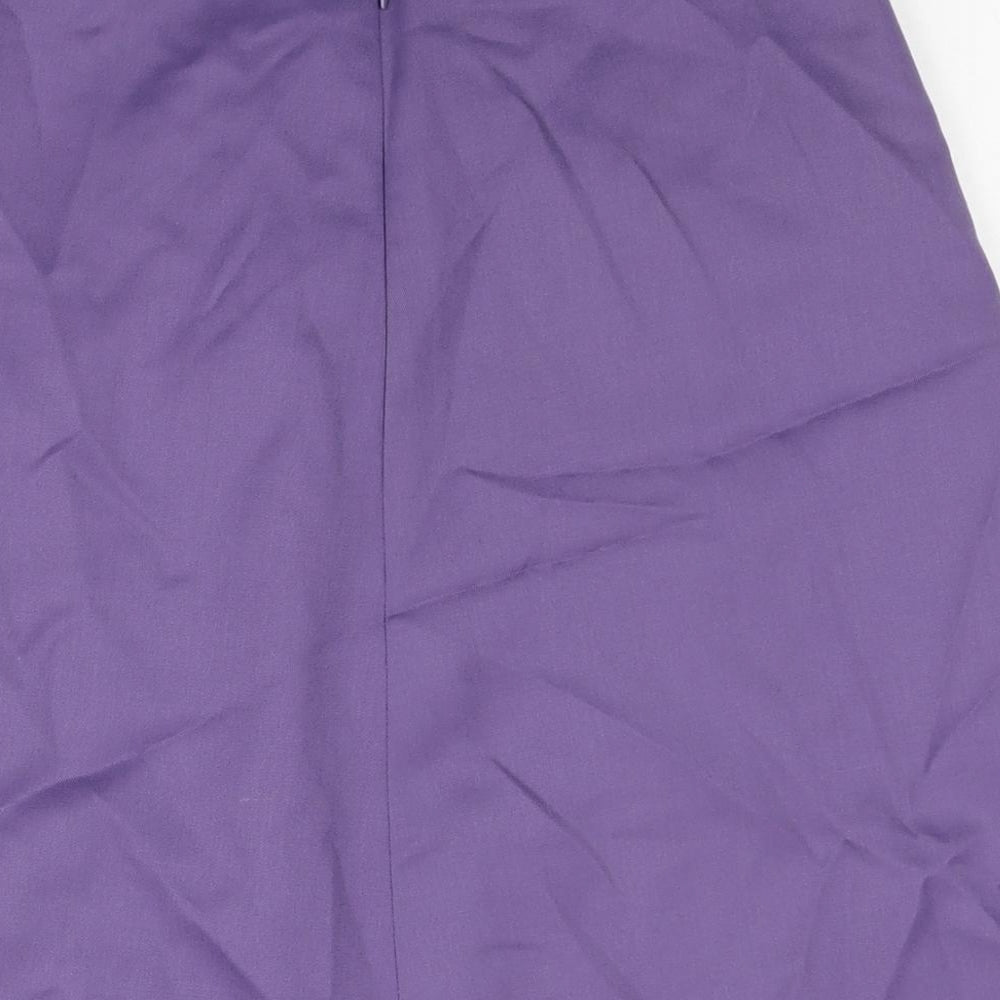 Lakeland Womens Purple Wool A-Line Skirt Size 30 in Zip