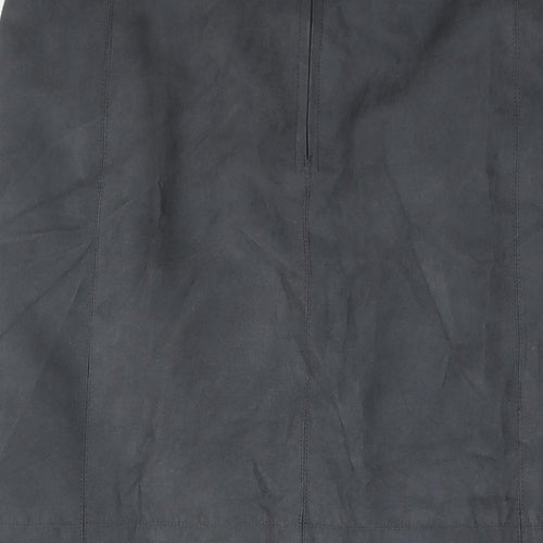 Laura Ashley Womens Grey Polyester Straight & Pencil Skirt Size 14 Zip - Vented
