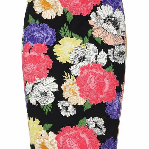 Miss Selfridge Womens Multicoloured Floral Polyester Straight & Pencil Skirt Size 12 Zip