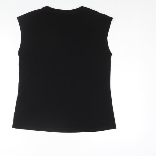 Anne Klein Womens Black Polyester Camisole Blouse Size S V-Neck