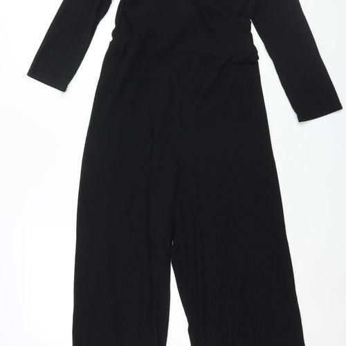 New Look Womens Black Polyester Jumpsuit One-Piece Size 10 L24 in Pullover