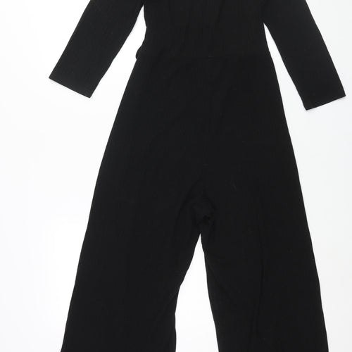 New Look Womens Black Polyester Jumpsuit One-Piece Size 10 L24 in Pullover