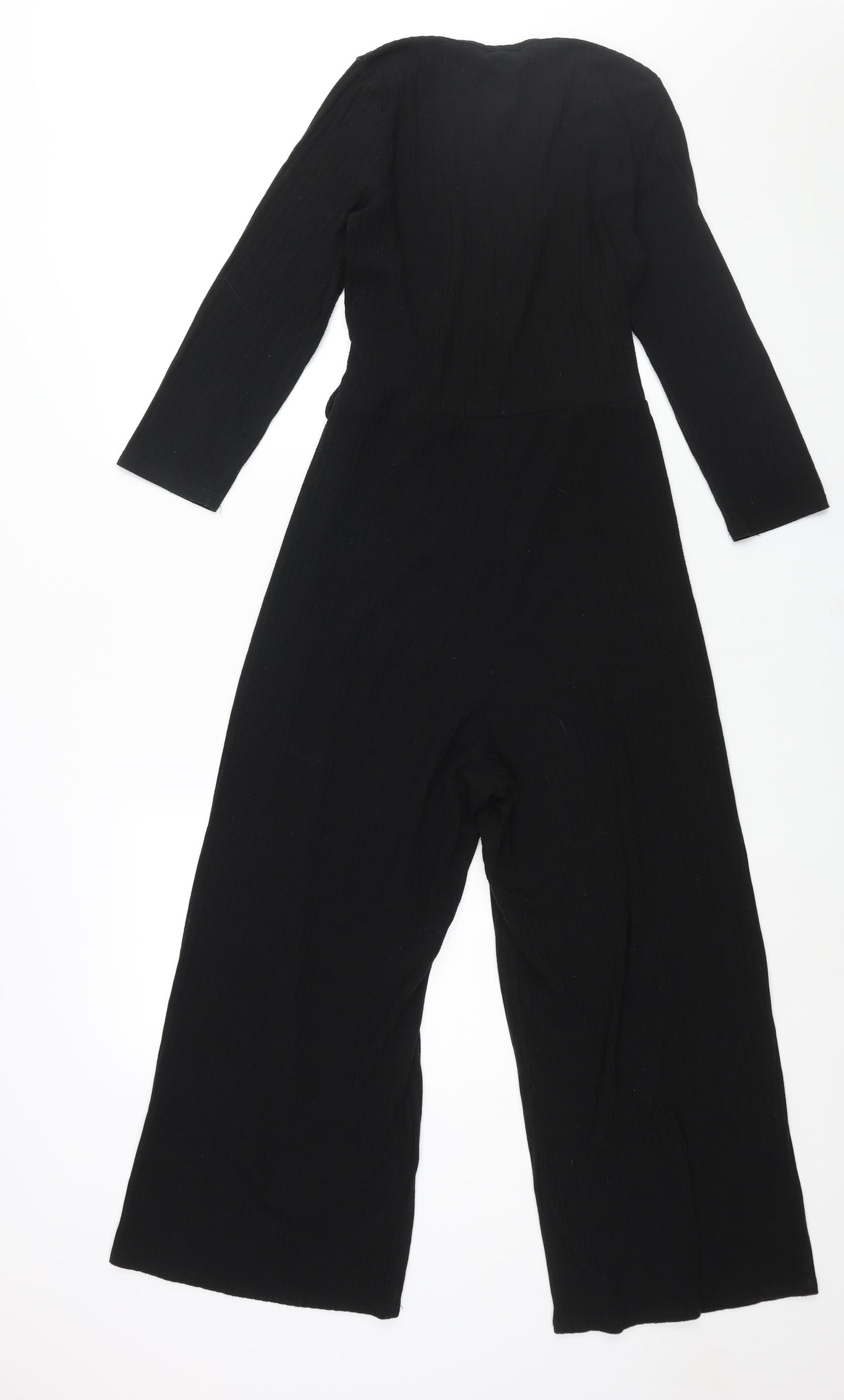New Look Womens Black Polyester Jumpsuit One-Piece Size 10 L24 in Pullover