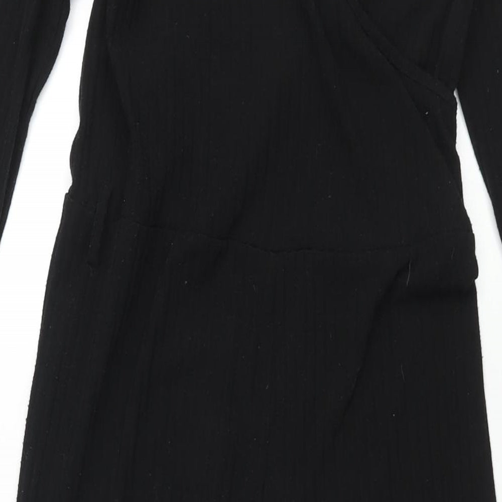 New Look Womens Black Polyester Jumpsuit One-Piece Size 10 L24 in Pullover