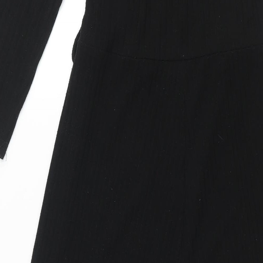 New Look Womens Black Polyester Jumpsuit One-Piece Size 10 L24 in Pullover