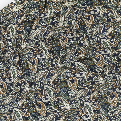 POP Mens Multicoloured Paisley Cotton Button-Up Size XL Collared Button