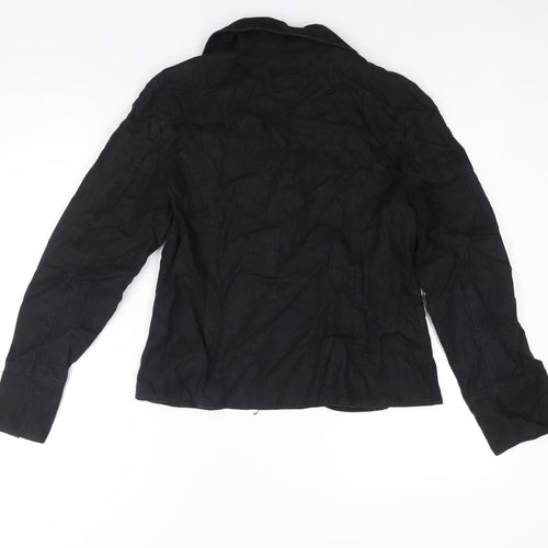 SF Collection Womens Black Jacket Size 12 Tie