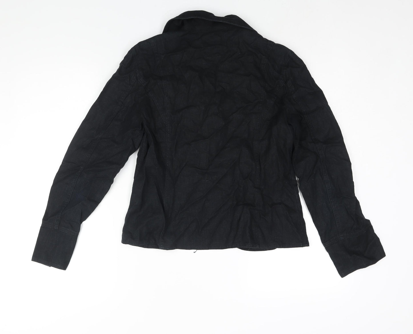 SF Collection Womens Black Jacket Size 12 Tie