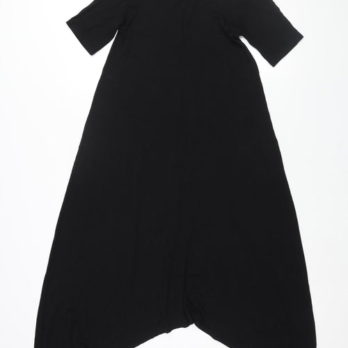 New Look Womens Black Viscose Shift Size 10 Round Neck Pullover