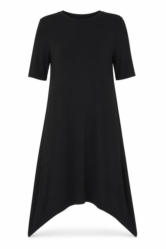 New Look Womens Black Viscose Shift Size 10 Round Neck Pullover