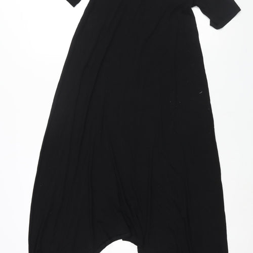 New Look Womens Black Viscose Shift Size 10 Round Neck Pullover