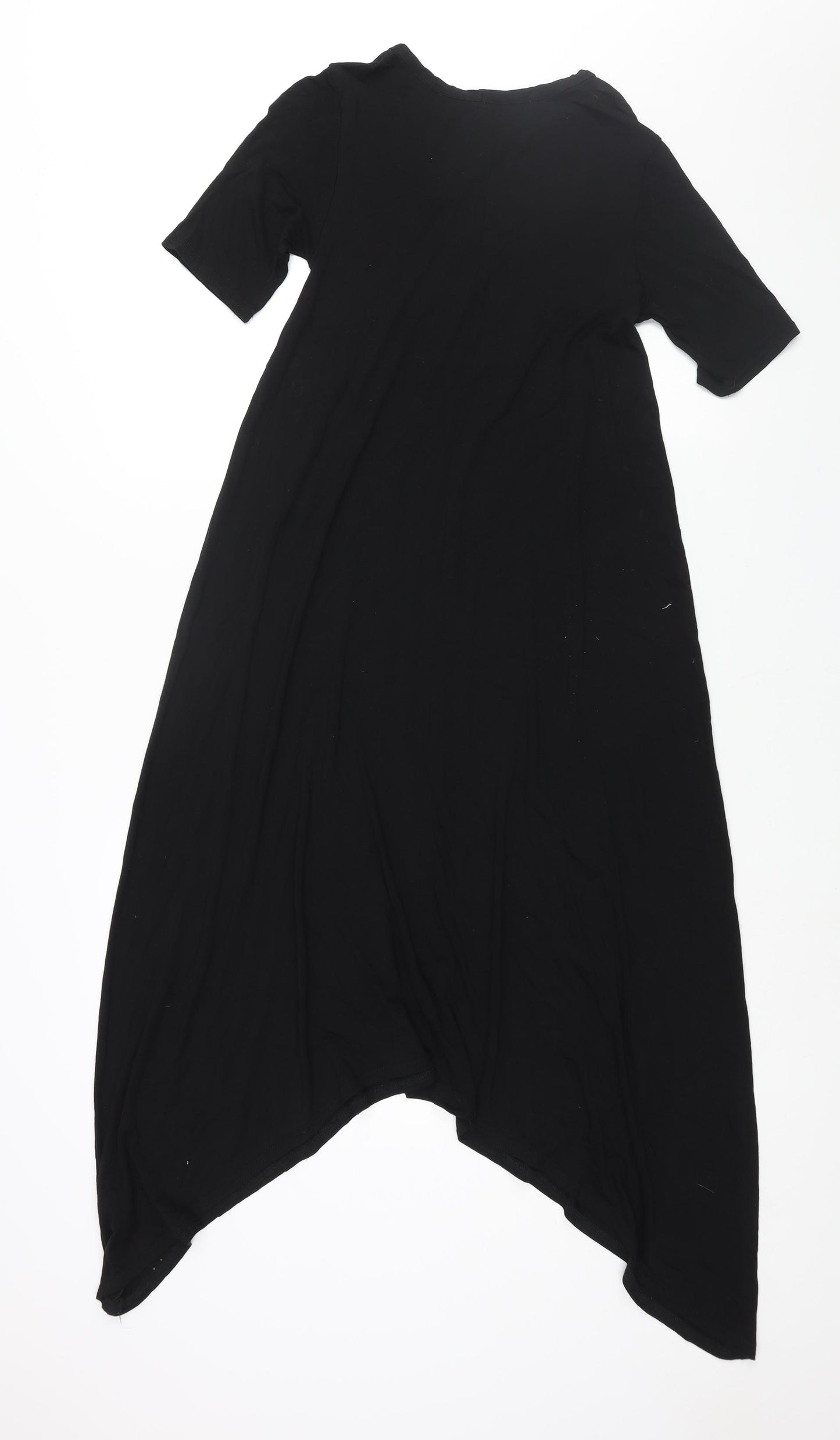 New Look Womens Black Viscose Shift Size 10 Round Neck Pullover