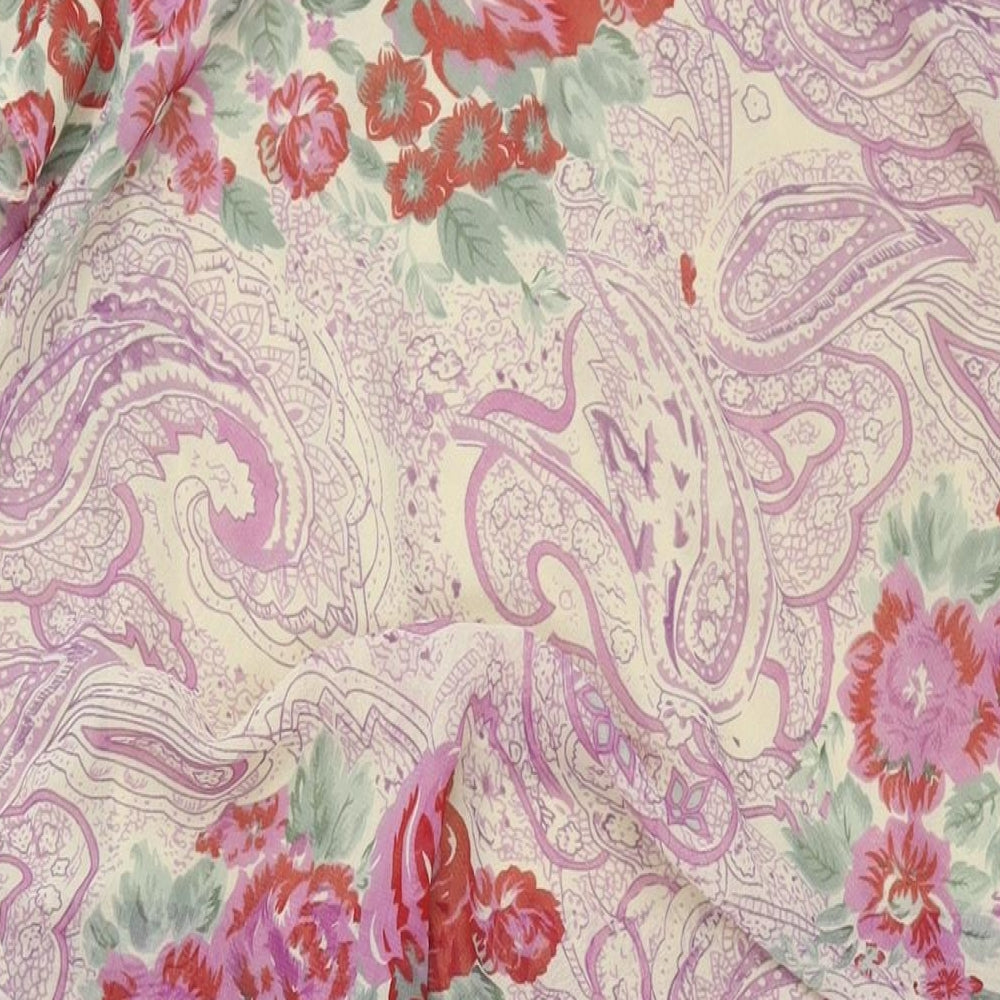 EWM Womens Multicoloured Paisley Polyester Shift Size 22 V-Neck Pullover