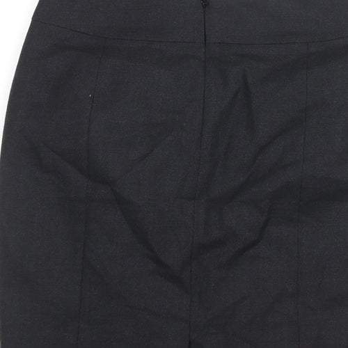 Austin Reed Womens Black Wool Straight & Pencil Skirt Size 10 Zip