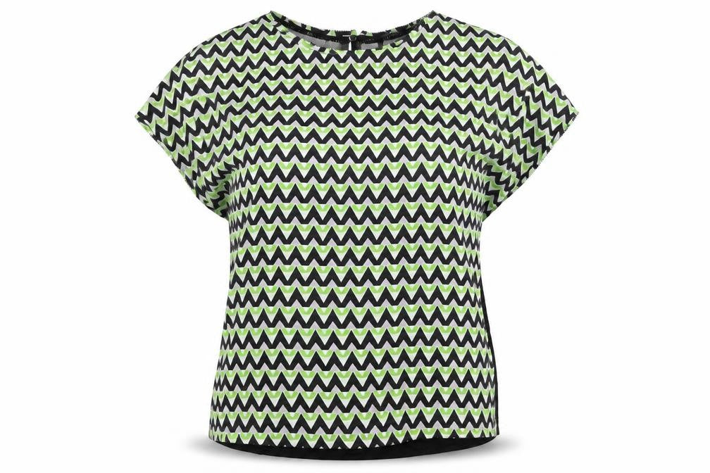 Marks & Spencer Womens Multicoloured Polyester Basic Blouse Size 12 Round Neck - Geometric Print