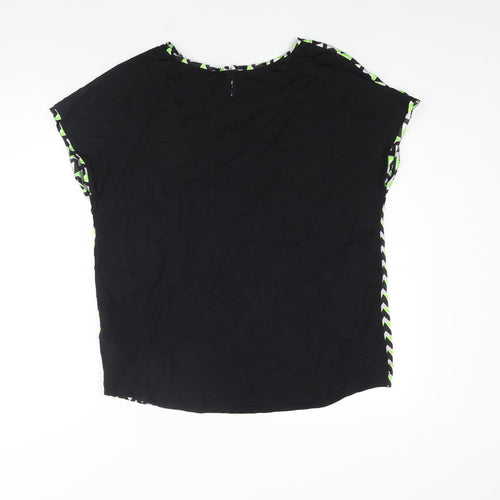 Marks and Spencer Womens Multicoloured Polyester Basic Blouse Size 12 Round Neck - Geometric Print