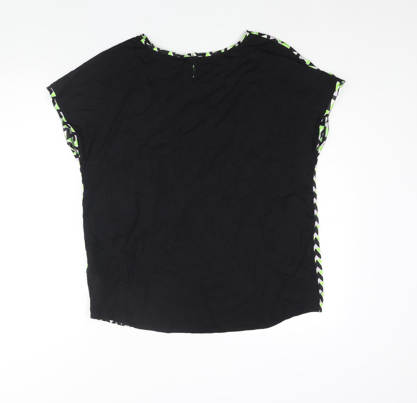 Marks and Spencer Womens Multicoloured Polyester Basic Blouse Size 12 Round Neck - Geometric Print