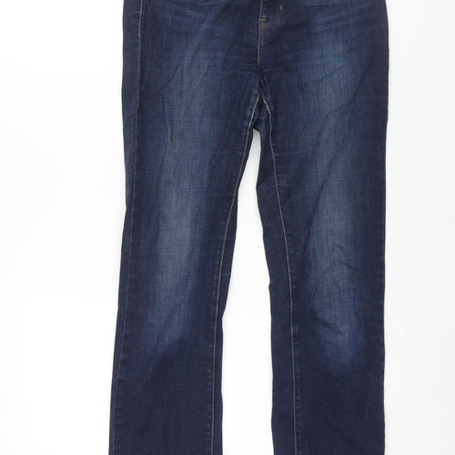 Levi's Womens Blue Cotton Straight Jeans Size 28 in L32 in Regular Zip