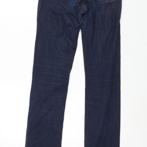 Levi's Womens Blue Cotton Straight Jeans Size 28 in L32 in Regular Zip