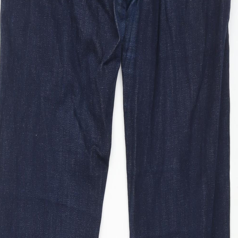 Levi's Womens Blue Cotton Straight Jeans Size 28 in L32 in Regular Zip