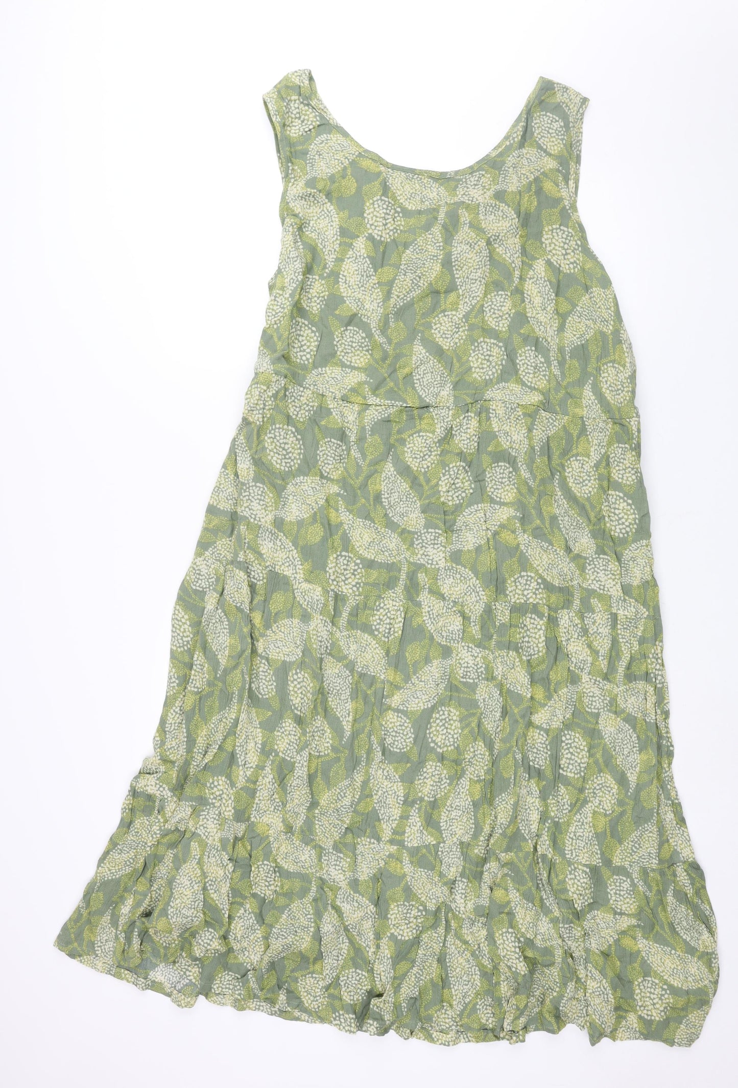 Klass Womens Green Geometric Polyester Sheath Size 20 Scoop Neck Tie